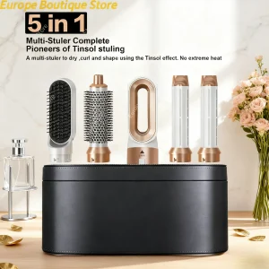 مجفف شعر احترافي 5 في 1 مع مشط هواء ساخن ومُجعِّد