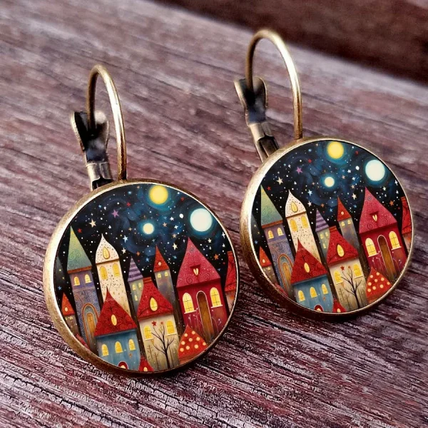 أقراط نسائية على شكل حلم القلعة