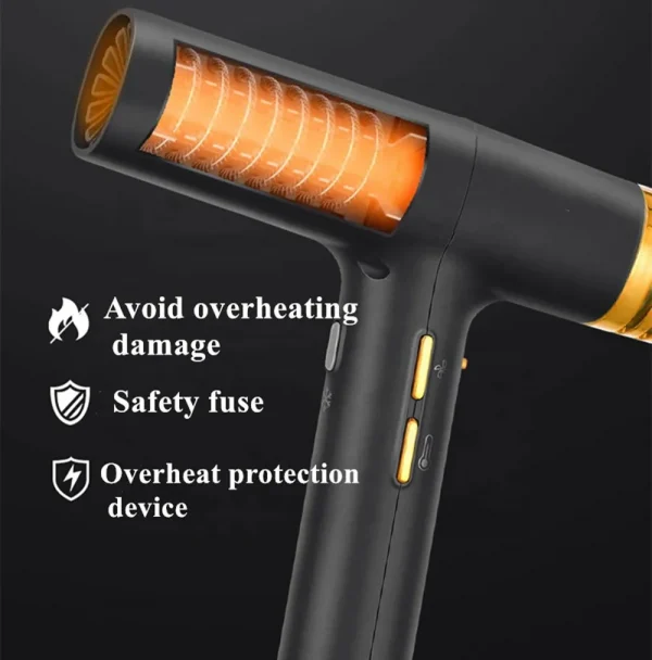 مجفف شعر احترافي بقوة 2000 واط خفيف الوزن وقوي