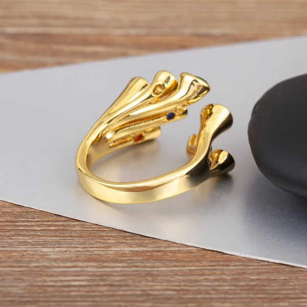 خواتم مفتوحة من AIBEF مطعّمة بزركون ملوّن