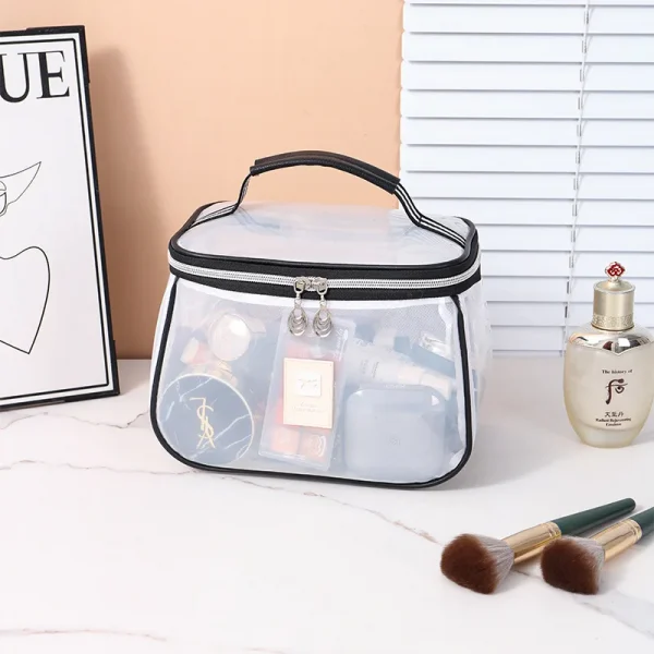 Sfb9b1bef7afa423395b783d03e485f8cD.webp حقيبة مكياج شفافة كبيرة السعة من مادة PVC الهلامية – مقاومة للماء