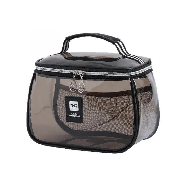 Sff1e3493677b4dea9b40cee69303f76fu.webp حقيبة مكياج شفافة كبيرة السعة من مادة PVC الهلامية – مقاومة للماء