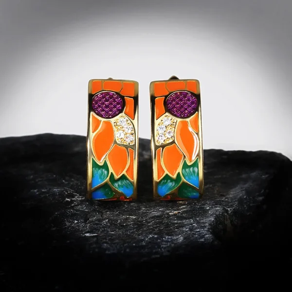 أقراط نسائية فاخرة مصنوعة من الفضة الإسترلينية