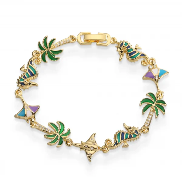 اساور أنيقه على شكل شجرة نخيل وجوز هند