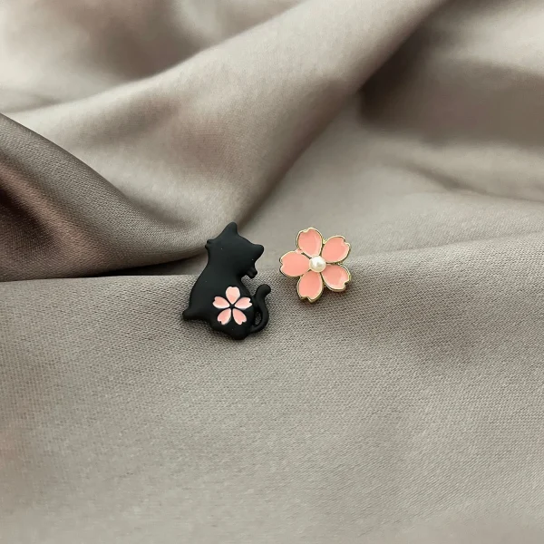 أقراط لطيفة على شكل حيوانات (أرنب، بالون، قطط)